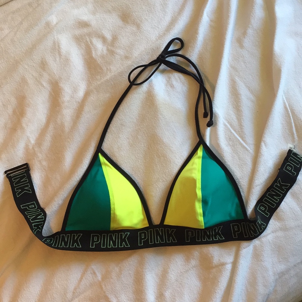 VS Pink triangle bikini top